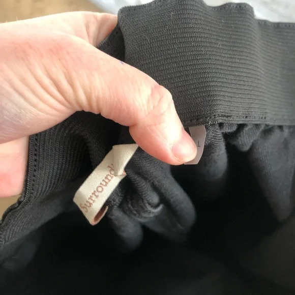 Soft Surroundings black wide leg lounge stretchy waistband wfh beach pants - Picture 2 of 3